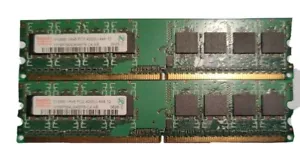 1GB 2x512MB PC2-4200 HYNIX DDR2-533 RAM MEMORY KIT HYMP564U64BP8-C4 AB - Picture 1 of 1