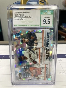 Bart Bishop Miller 2020 Bowman TP-SFG Atomic Refractor /150 CSG Gem Mint Giants - Picture 1 of 2