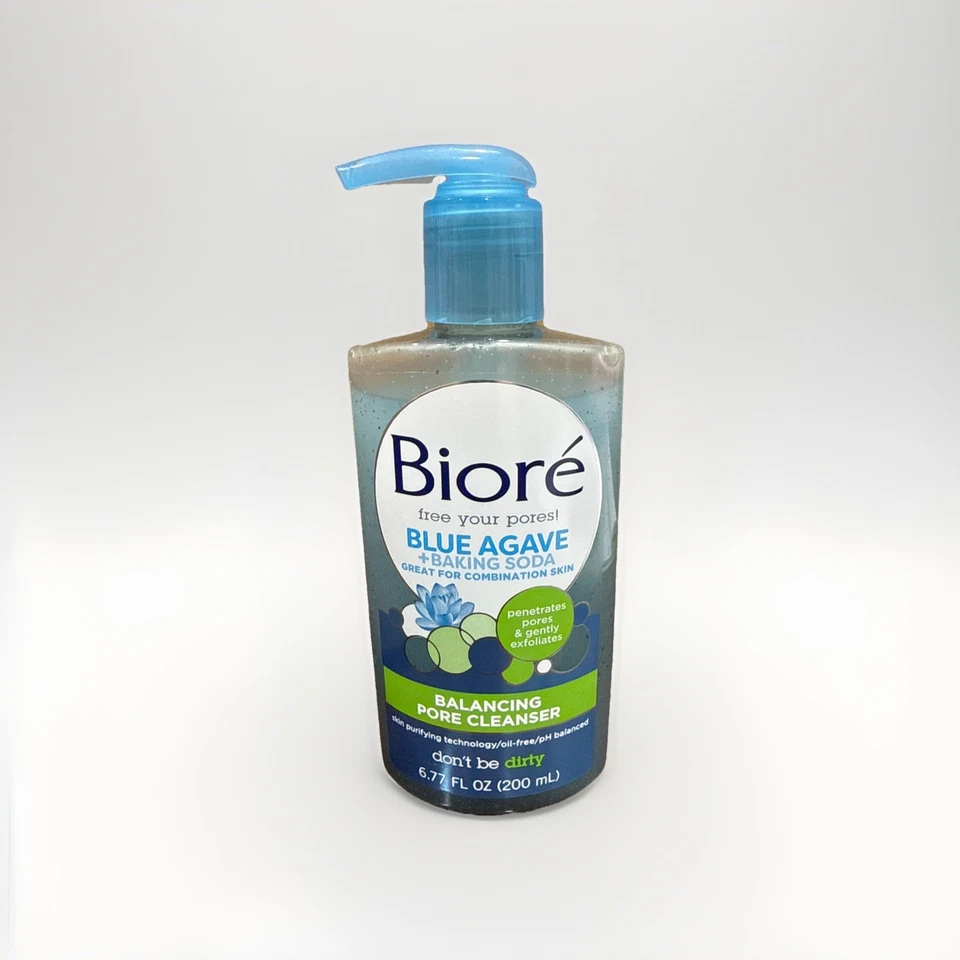 Biore Blue Agave + Baking Soda Balancing Pore Cleanser, Exfoliates, 6.77oz - Image 1 of 2