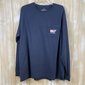 Vineyard Vines Happy Hanukkah Camiseta Gráfica de Bolsillo Para Hombres XL Manga Larga Azul - Imagen 1 de 7