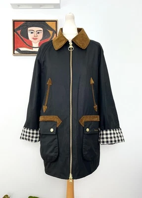 Chaqueta de cera BARBOUR Thainstone talla UK 16 EU 42 EE. UU. 12 XL pana tartán encerada Foto 1 de 4