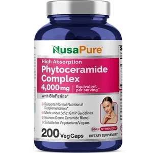 Phytoceramide Complex 10:1 Extract, 1030 mg Equivalent to 4000 mg 200 Veggie ... - Picture 1 of 9