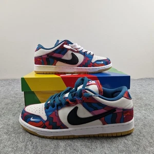 Nike Trainers Mens UK 7.5 White SB Dunk Low Pro Parra Abstract Art US 8.5 - Picture 1 of 11