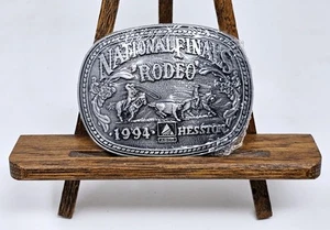 Heston National Finals Rodeo NFR Gürtelschnalle versiegelt Award Design 1994 Vintage  - Bild 1 von 6