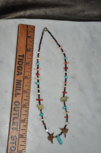 Vintage Zuni Tier Fetisch Halskette Indianer ?????? - Bild 1 von 6