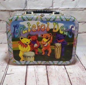 Vintage 1998 Grateful Dead Dancing Bears TiE-dye Tin Lunch Box by Vandor & Frame - Picture 1 of 6