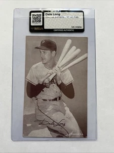 1947-1966 Exhibits Dale Long "P" on Cap Certified Authentic Graded MBA VG-EX+ - Bild 1 von 8