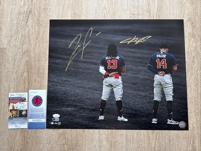 16x20 Ronald Acuna Jr. Cristian Pache Signed Atlanta Braves Photo JSA - Image 1 of 3