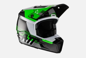 Leatt Moto 3.5 Helmet V22 (Black/Green) DOT 0721 SIZE: X-SMALL 1022010200 - Picture 1 of 4