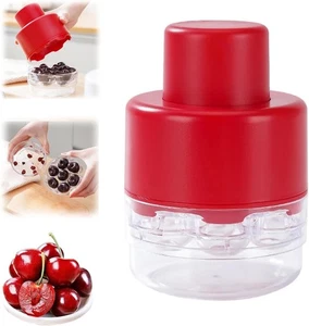 7-IN-1 Grande Cherry Pitter Tool - Rimuovi Semi Ciliegie Portatile (Rosso) - Foto 1 di 8