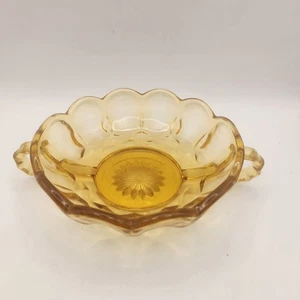 Cuencos de pañales vintage de vidrio dorado ámbar Anchor Hocking FAIRFIELD - Imagen 1 de 7