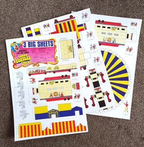 Gerry Cottle's Circus Poster 3 Big Sheets Cut-Out Model 1989 Make or Display - Picture 1 of 5