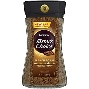 Nescafe Taster's Choice French Roast Instant Coffee, 7-Ounce Canisters (Pack ...
