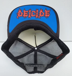 Metal Head Black Death Gothic Industrial Scars Crucifix BottomTop TruckerAdjust - Picture 1 of 2