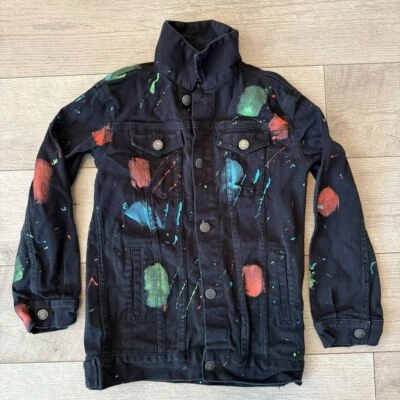 Chaqueta vaquera para niñas talla S negra multicolor Foto 1 de 4