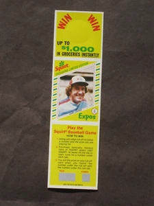 1982 Topps Squirt Limited Edition Full Hanger Panel Gary Carter # 19 Expos MINT - Picture 1 of 2