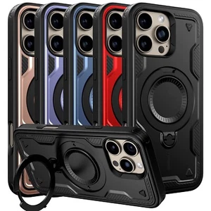 Phone Case For Apple iPhone 16 Pro Max Magnetic Shockproof Dropproof Stand Cover - Picture 1 of 41