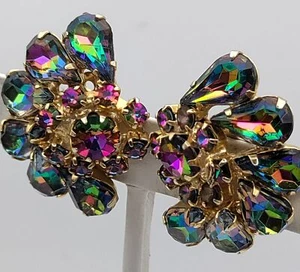 Pendientes grandes de diamantes de imitación de sandía Madeleine - Imagen 1 de 5