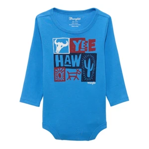 112365827 Wrangler Bebé Niño Manga Larga Tejido Body - Azul NUEVO - Imagen 1 de 6