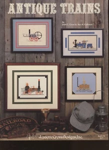 Jeanette Crews Designs "Trenes antiguos" tabla de puntada en X - Imagen 1 de 1