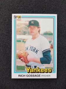 RICH GOSSAGE 1981 DONRUSS BASEBALL CARD #347 NEW YORK YANKEES - Picture 1 of 2