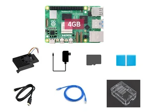 Raspberry Pi 5 2GB/4GB/8GB Starter Kit w/ Waveshare Accessory Heat Sink PI5 Case - Picture 1 of 17