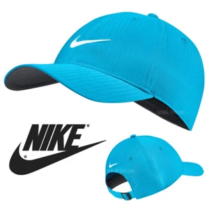 NUEVA GORRA DE BÉISBOL Nike Swoosh lisa azul golf legacy 91 tech gimnasio ajustada sombrero pico - Imagen 1 de 3