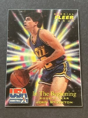Fleer Team 1996 EE. UU. edición especial al principio 3-D John Stockton #10 cantidad Foto 1 de 2
