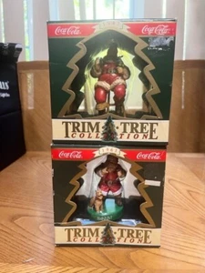 COCA COLA TRIM A TREE COLLECTION PAIR OF ORNAMENTS 1961 AND 1947 - Picture 1 of 7