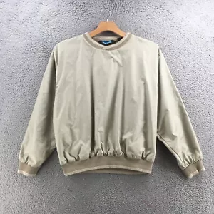 Tri-Mountain Pullover Windbreaker Mens L Beige Houndstooth Multicolor Crew Neck - Picture 1 of 18