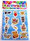 6 Sheets Pirate Stickers Girls Boys Birthday Party Bag Fillers Kids Craft Toys