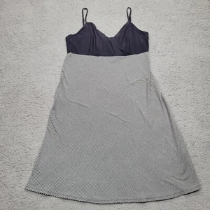 Vestido Ann Taylor Loft Para Mujer 'Grande Negro Blanco Rayas Sin Mangas Ajuste Acampanado - Imagen 1 de 16