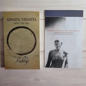 Spirituality Books Lot of 2 Prabhuji Advaita Vedanta Ramana Maharishi Glimpses - Picture 1 of 10