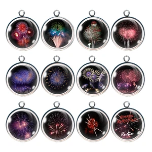 Fireworks Display Glass Cabochon Charms - Picture 1 of 26