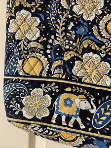 Vera Bradley Bag Quilted Go Round Tote in Ellie Blue Elephants - Picture 1 of 8
