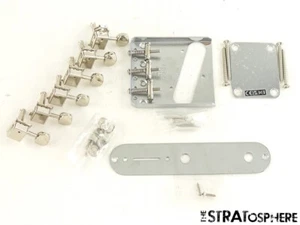 Fender Vintera II anni 60 Tele NICHEL CROMO SET HARDWARE Bridge Tuner Piastre - Foto 1 di 1