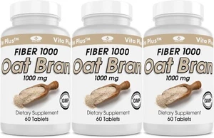 Pack de 3 Vita Plus Salvado de Avena 1000 mg 60 comprimidos - Imagen 1 de 5