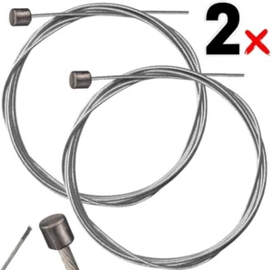 2 Pcs Derailleur Bike Gear Shift Cable Inner Wire Set Galvanised Steel 2mt - Picture 1 of 11