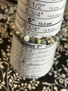 925 Silber Larimar Perlenarmband - Bild 1 von 5