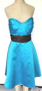 Pretty Maids Sleevless Prom/Bridesmaid Formal Dress Size 12 - BLUE/BROWN - Picture 1 of 10