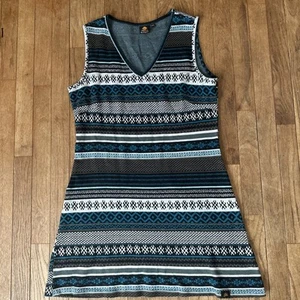 Chapati Alltag Berlin Sweater Aztec Southwest Dress XXL Organic Cotton Blue - Picture 1 of 7