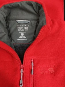 Mountain Hardwear Dual Fleece Jacke Herren Medium Rot Schwarz Full Zip Outdoor - Bild 1 von 5