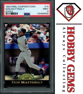 DON MATTINGLY PSA 9 1993 Pinnacle Cooperstown FX Dufex #14 Print Run 1000 - Picture 1 of 2