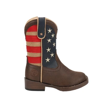Roper American Patriot Square Toe Cowboy  Toddler Girls Blue, Brown, Red Casual - Image 1 of 4
