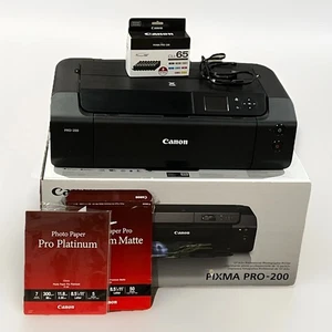 Canon PIXMA PRO-200 Printer Bundle with Extra Canon CLI-65 Genuine ink, Paper - Picture 1 of 11