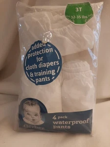 GERBER Pantaloni impermeabili 3T unisex 32-35 libbre. Cover per Pannolini Impermeabile 3 Paia - Foto 1 di 3