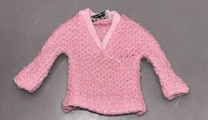 Vintage 1965 Barbie Doll Vacation Time Pink Sweater #1623 Top Shirt - Picture 1 of 4