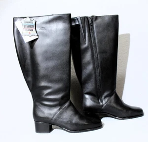Regence Canada Annie Winter Boots Black Leather Lined Waterproof 2" Heel 8 W - Picture 1 of 16