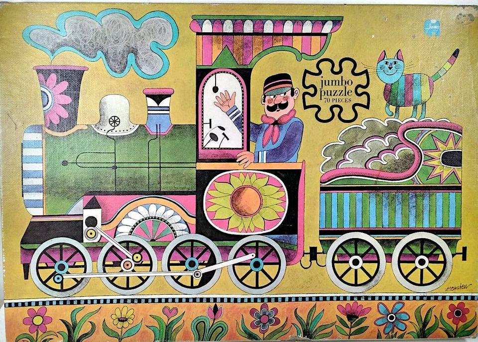 Jumbo Puzzle Train Conductor Jigsaw Puzzle 70 Pieces Made In Holland - Image 1 of 1