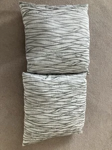 2 X DUNELM PREMIUM SILVER CUSHIONS, WERE £22.00 EACH, NEW! - Picture 1 of 8